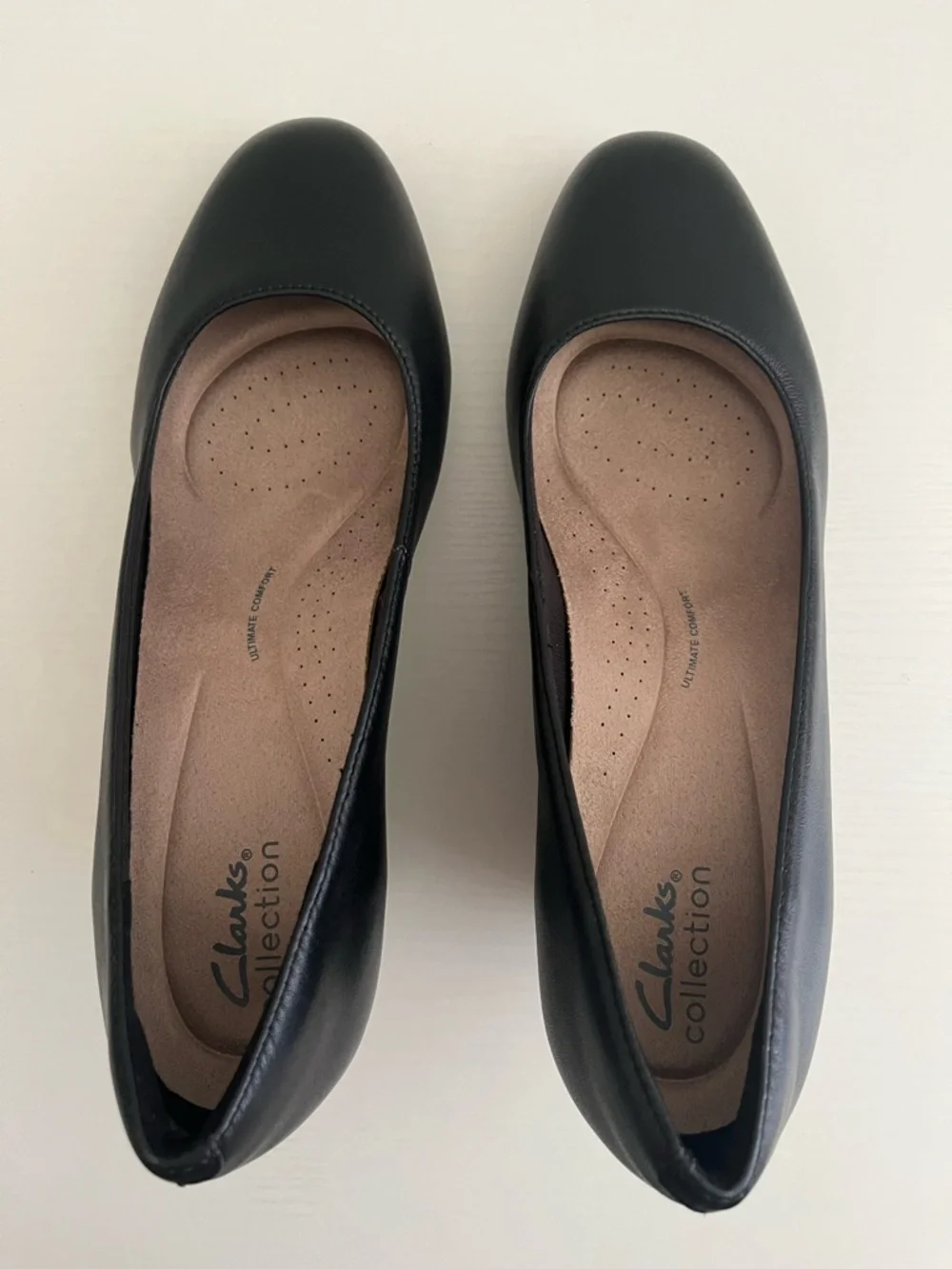 Clarks Ultimate Comfort Classic Black Wedge Pumps - Women's Dress Wedges 10W